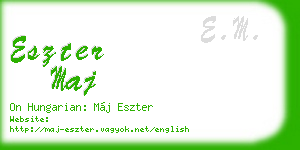 eszter maj business card