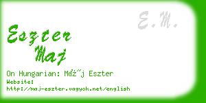 eszter maj business card